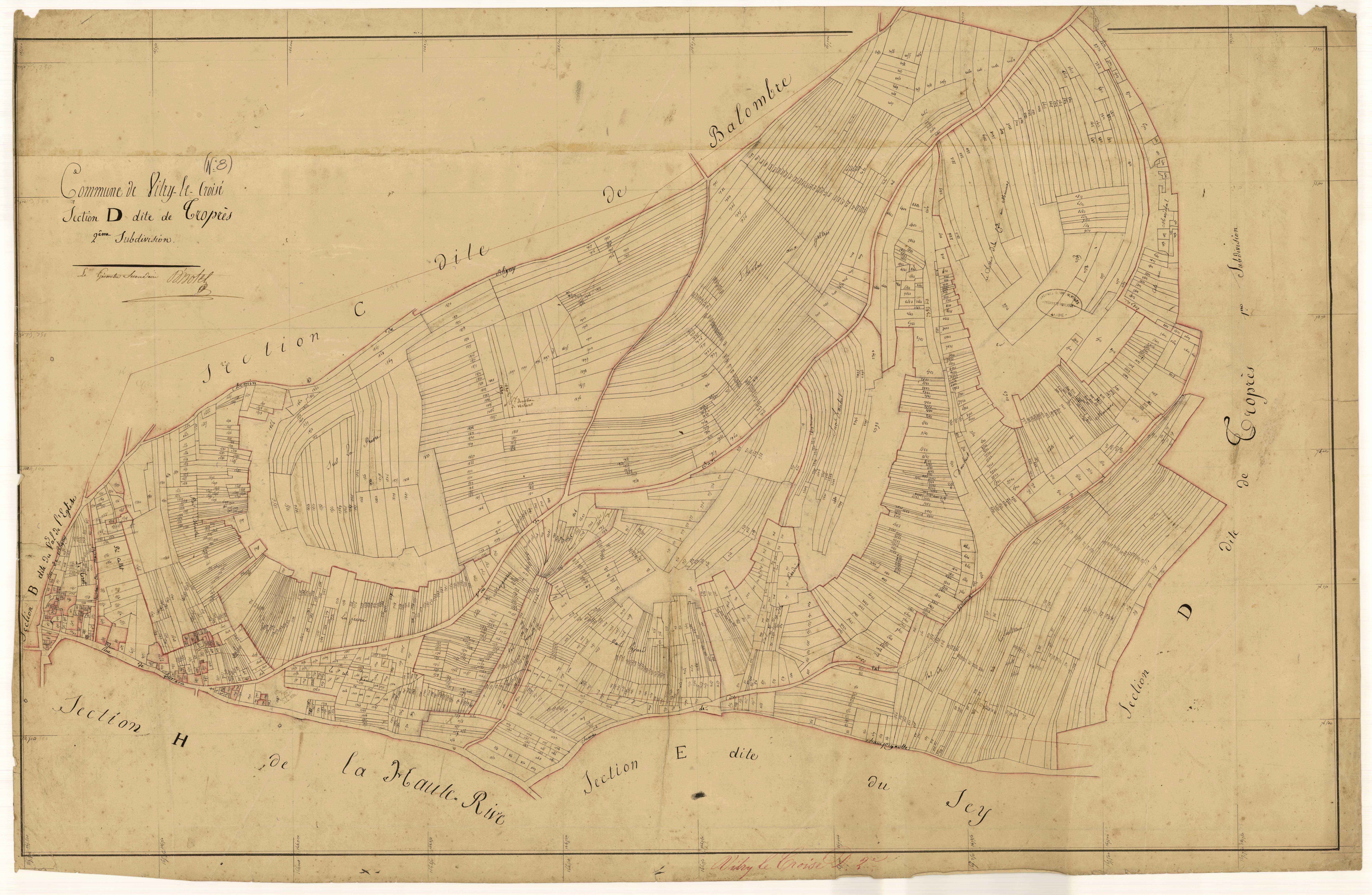 Vitry-le-Croisé, section D dite de troprès, feuille n°2