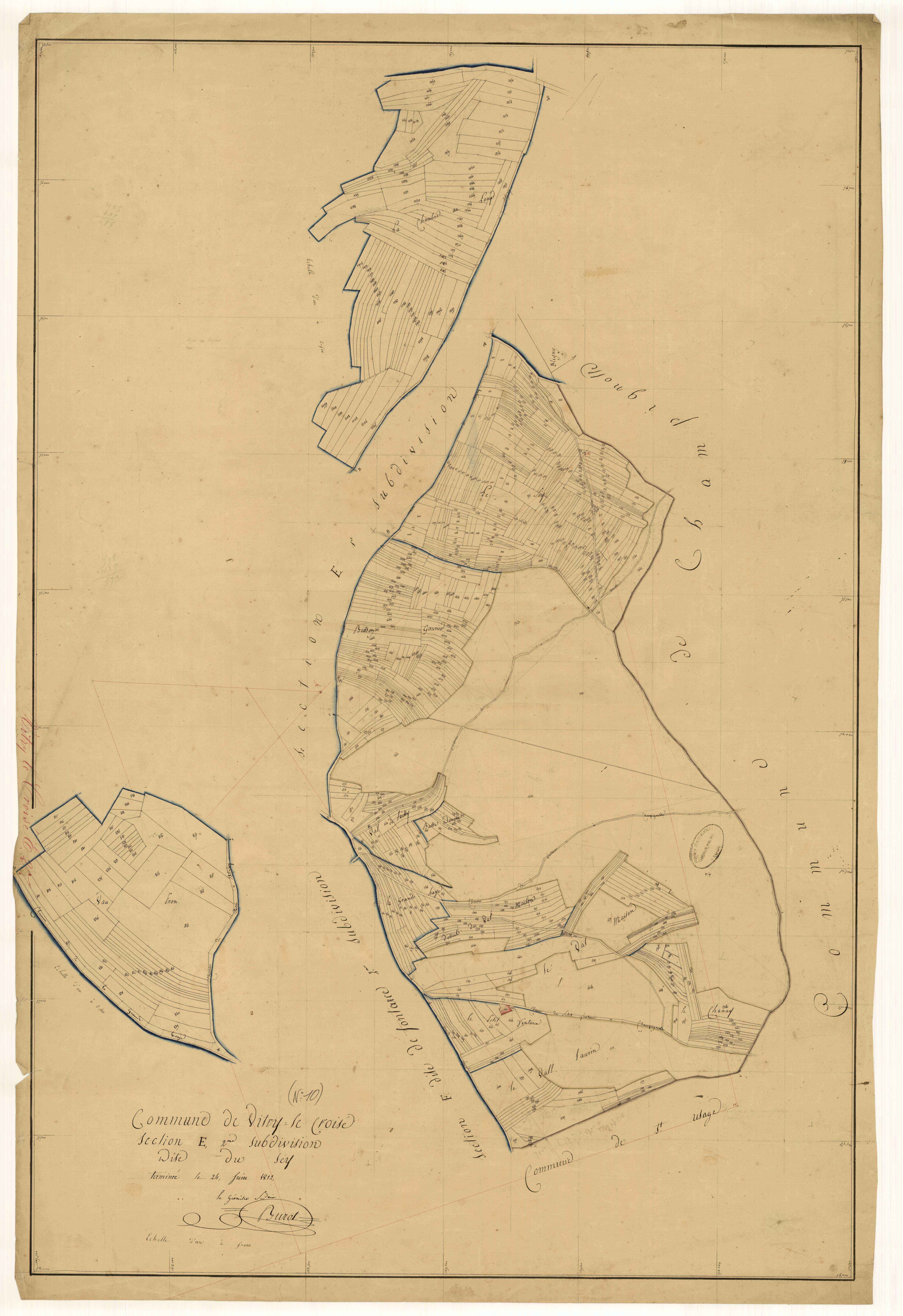 Vitry-le-Croisé, section E dite du sey, feuille n°2