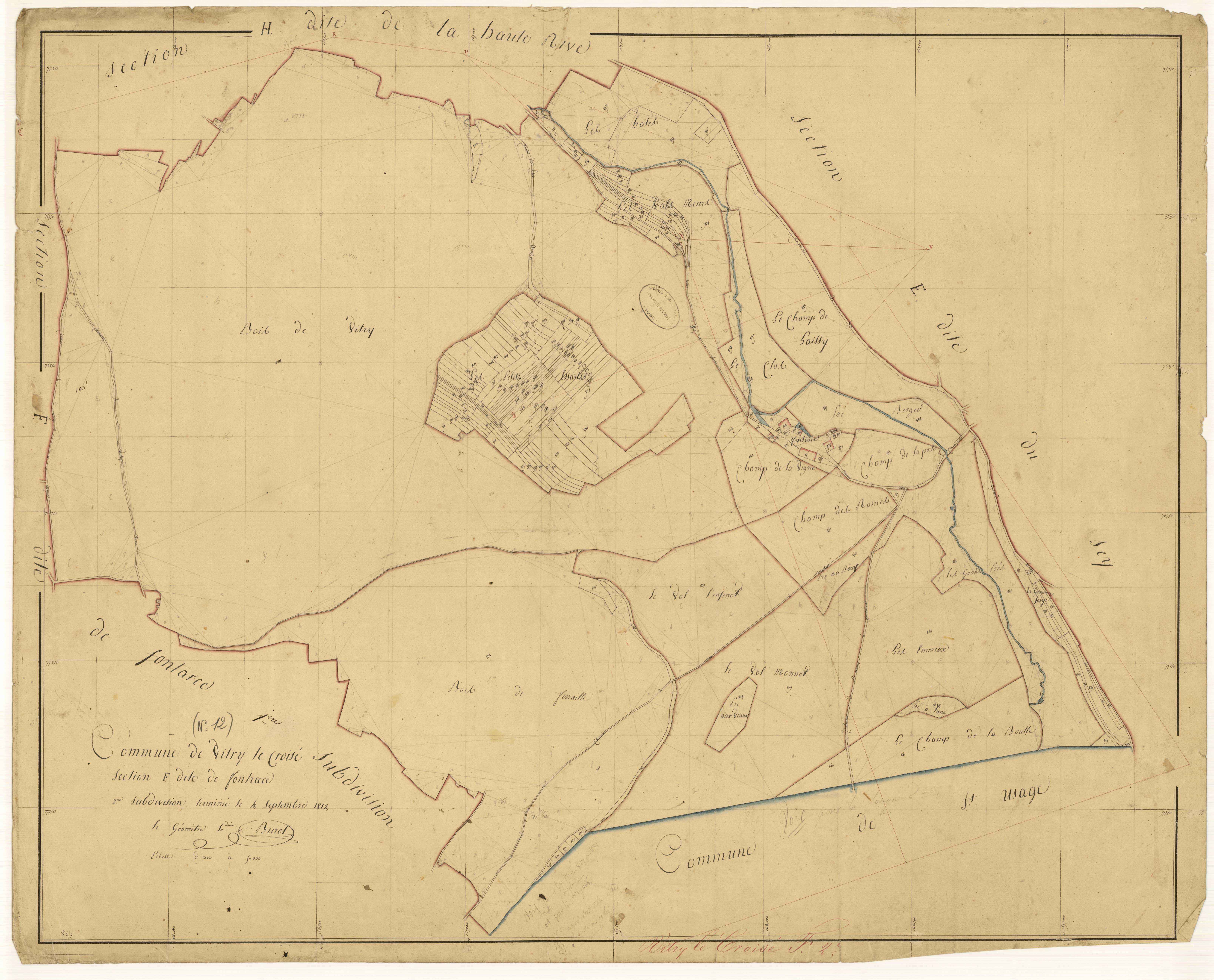 Vitry-le-Croisé, section F dite de fontrace, feuille n°2