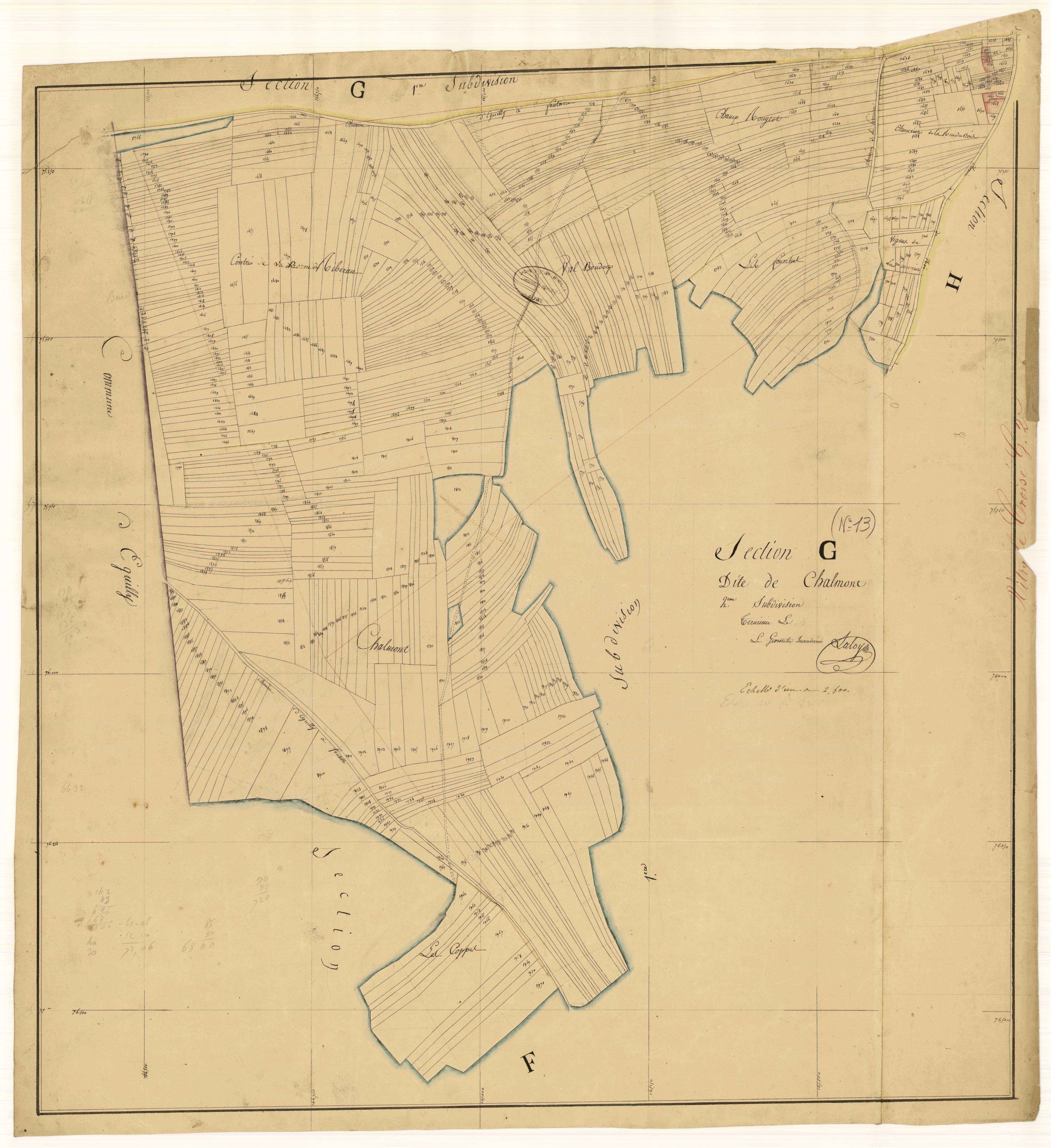 Vitry-le-Croisé, section G dite de chalmont, feuille n°1