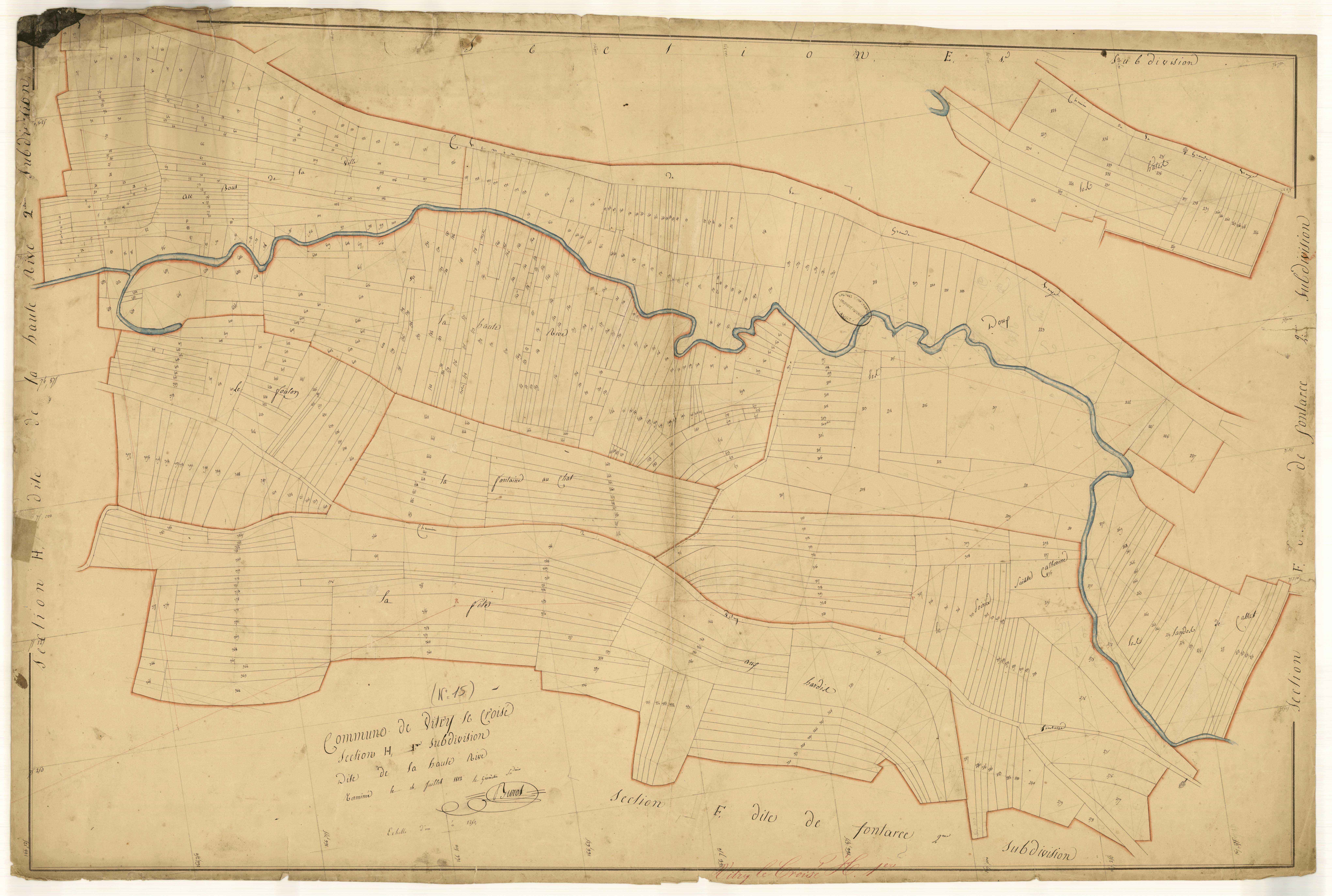 Vitry-le-Croisé, section H dite de la haute rive, feuille n°1