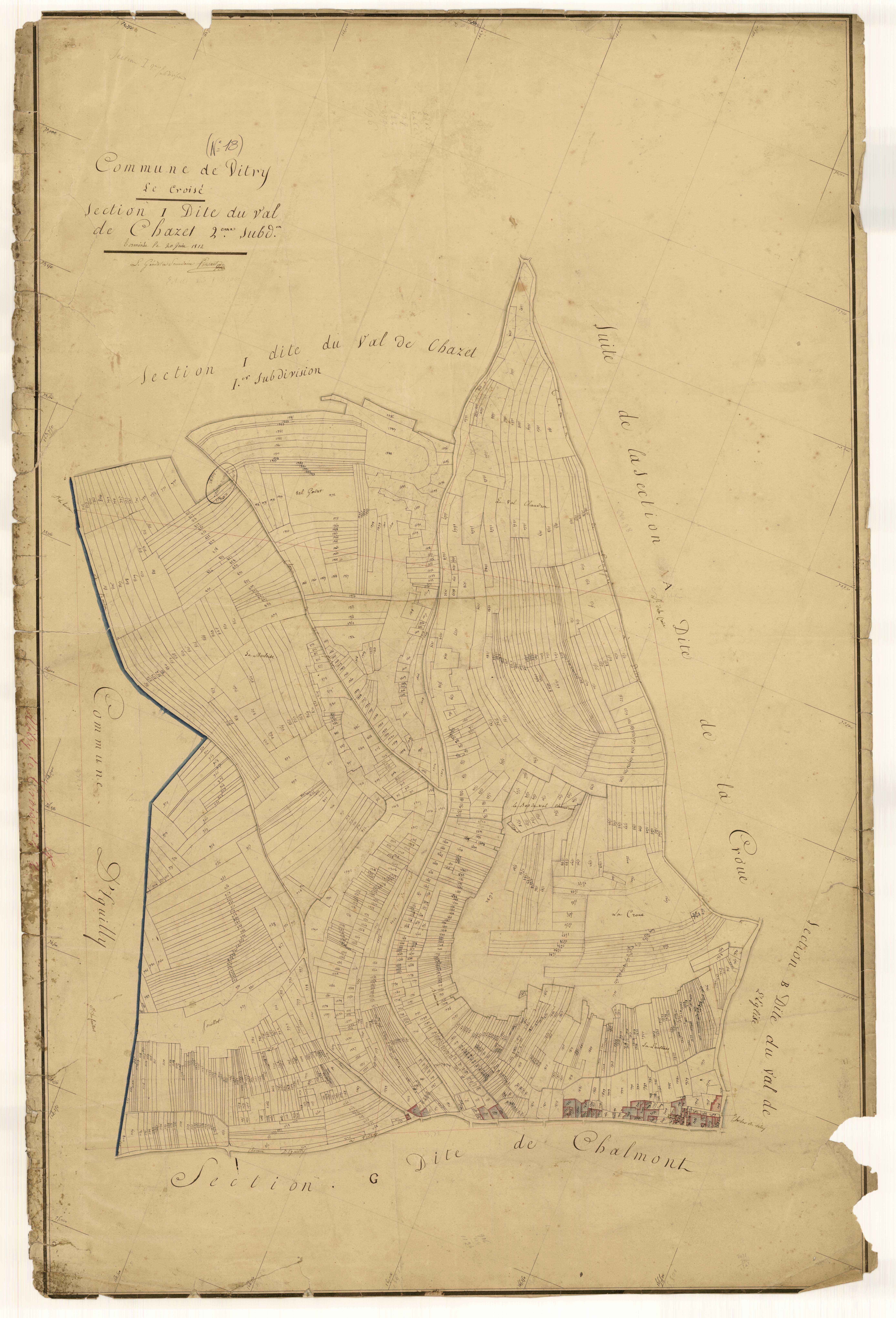 Vitry-le-Croisé, section I dite du val de chazet, feuille n°2