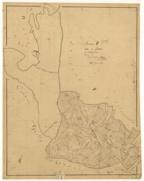 Vitry-le-Croisé, section F dite de fontrace, feuille n°1