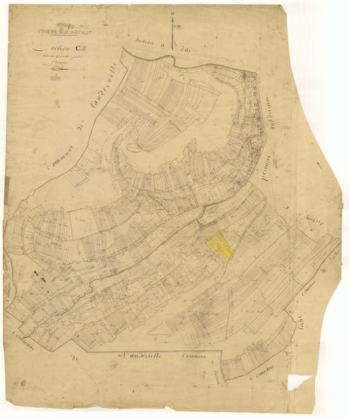 Viviers-sur-Artaut, section C dite des grands prés, feuille n°2