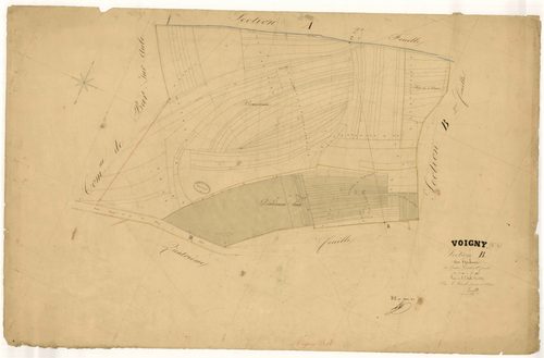 Voigny, section B dite des herbues, feuille n°3, parcelles n°810-954