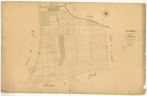 Voigny, section C dite de dardenne haut, feuille n°1, parcelles n°1-289