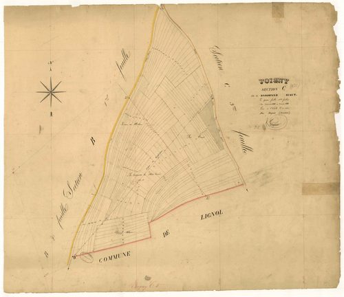 Voigny, section C dite de dardenne haut, feuille n°4, parcelles n°1189-1289