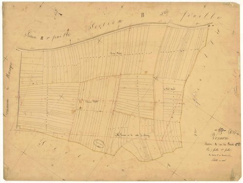 Vosnon, section A dite des bois, feuille n°1, parcelles n° 1-137