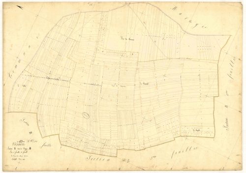 Vosnon, section B dite de pigy, feuille n°2, parcelles n° 210-695