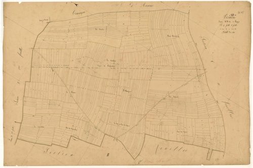 Vosnon, section B dite de pigy, feuille n°3, parcelles n° 696-1152