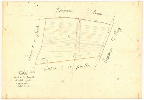 Vosnon, section C dite de Vosnon, feuille n°2, parcelles n° 320-337