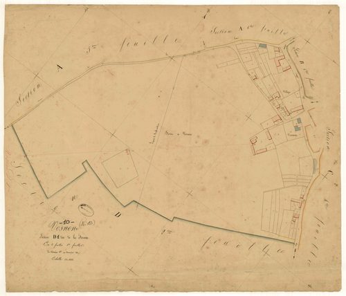 Vosnon, section D dite de la ferme, feuille n°1, parcelles n° 1-69