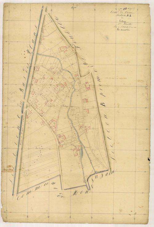 Voué, section B dite du village, feuille n°2