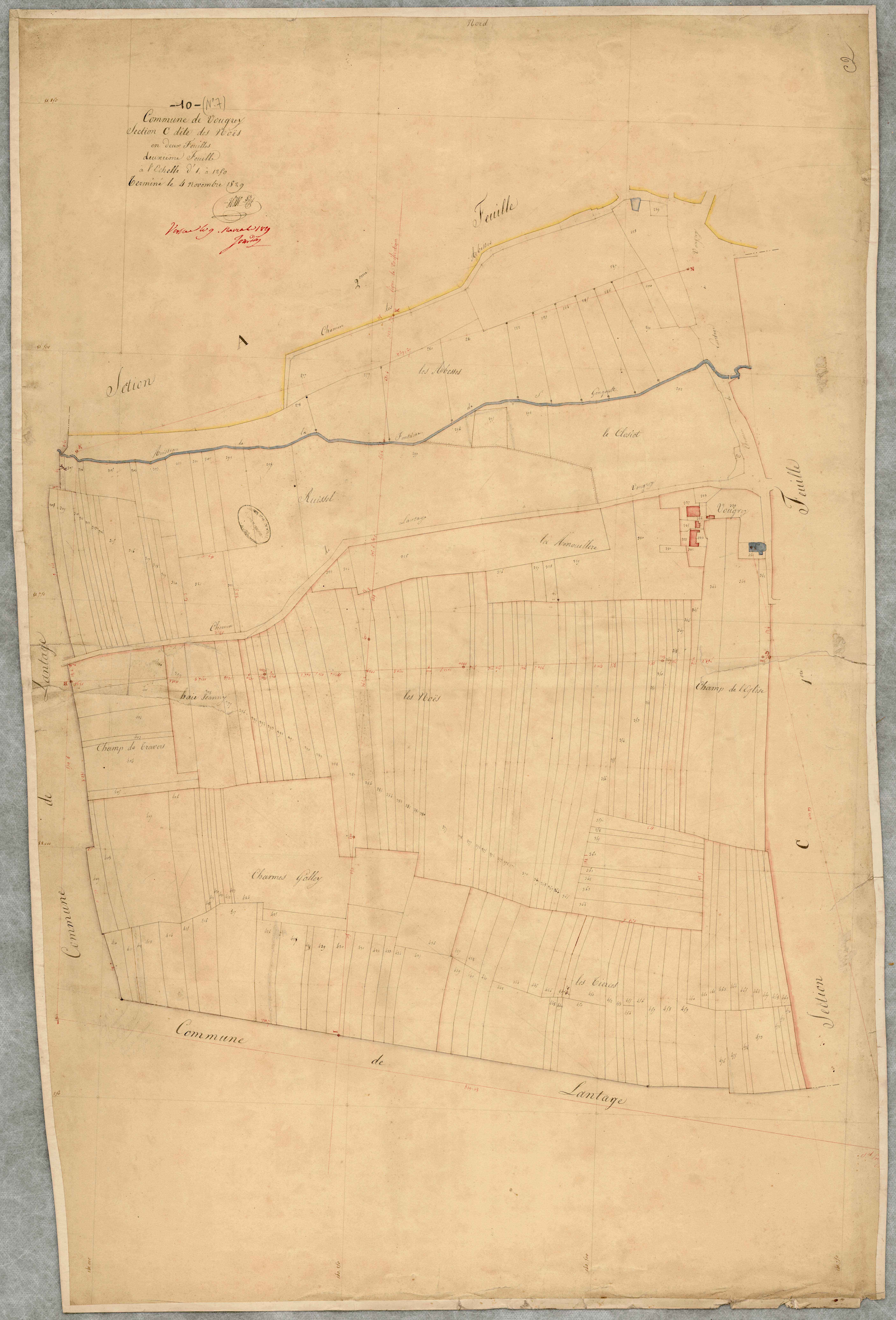 Vougrey, section C dite des noës, feuille n°2