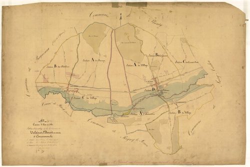 Vulaines, Saint-Benoît-sur-Vannes et Courmononcle, tableau d'assemblage
