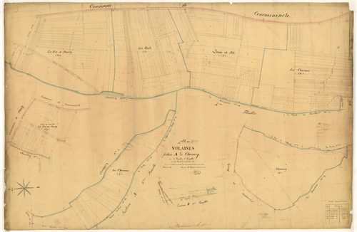 Vulaines, section A dite de charmoy, feuille n°1, parcelles n°1-6