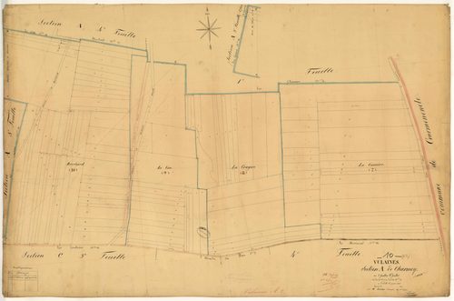 Vulaines, section A dite de charmoy, feuille n°2, parcelles n°7-10