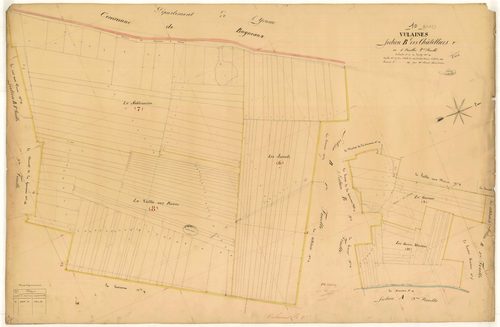 Vulaines, section B dite des chatelliers, feuille n°2, parcelles n°6-9
