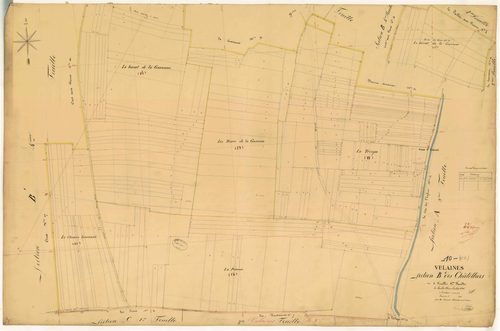 Vulaines, section B dite des chatelliers, feuille n°3, parcelles n°10-15