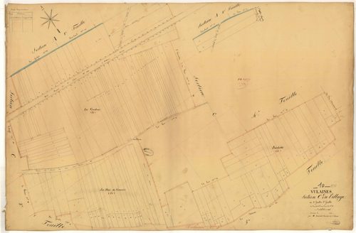 Vulaines, section C dite du village, feuille n°3, parcelles n°13-15