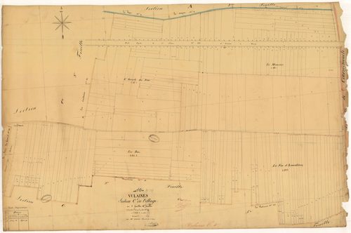 Vulaines, section C dite du village, feuille n°4, parcelles n°16-19