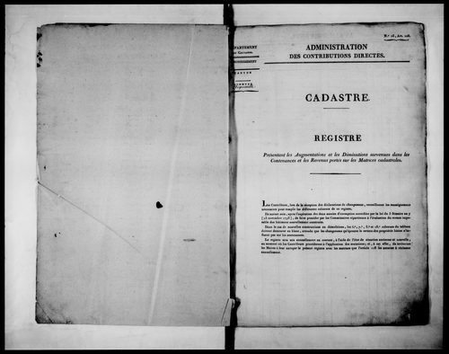 matrice cadastrale des propriétés foncières (bâties et non bâties)