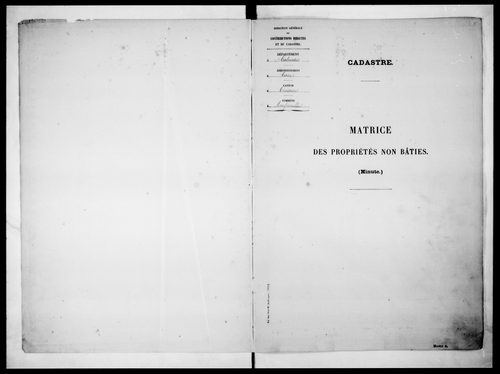 matrice cadastrale des propriétés non bâties