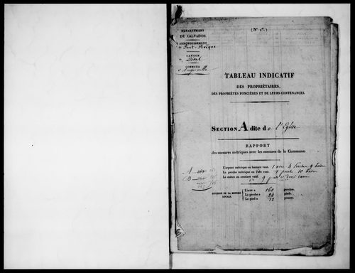 état de section (v. 1828)