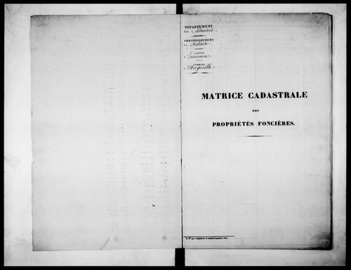 matrice cadastrale des propriétés foncières (bâties et non bâties)
