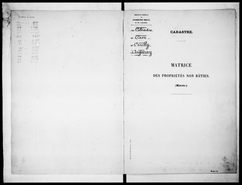 matrice cadastrale des propriétés non bâties