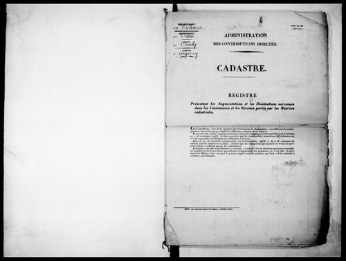 matrice cadastrale des propriétés foncières (bâties et non bâties)