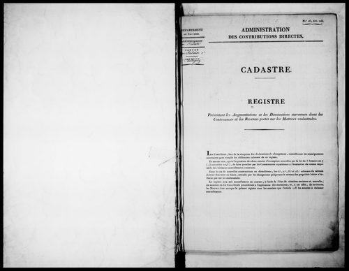 matrice cadastrale des propriétés foncières (bâties et non bâties)