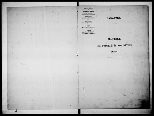 matrice cadastrale des propriétés non bâties