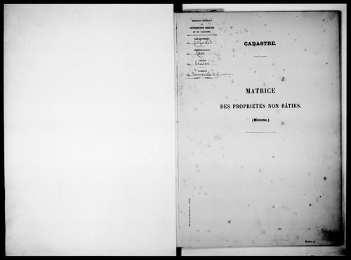 matrice cadastrale des propriétés non bâties