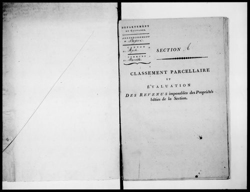 état de section (1810)