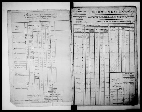 matrice cadastrale des propriétés foncières (bâties et non bâties)