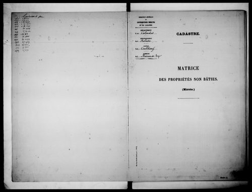 matrice cadastrale des propriétés non bâties