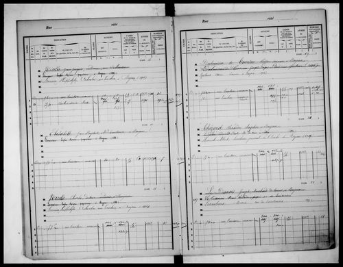 matrice cadastrale des propriétés bâties, 1881-1911, 1er vol. (cases 1-1200)
