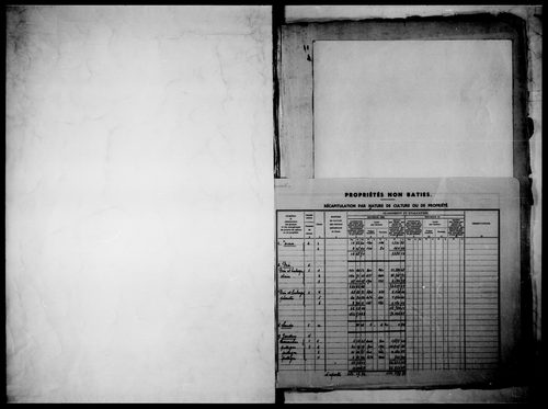 Table alphabétique des propriétaires (propriétés non bâties)