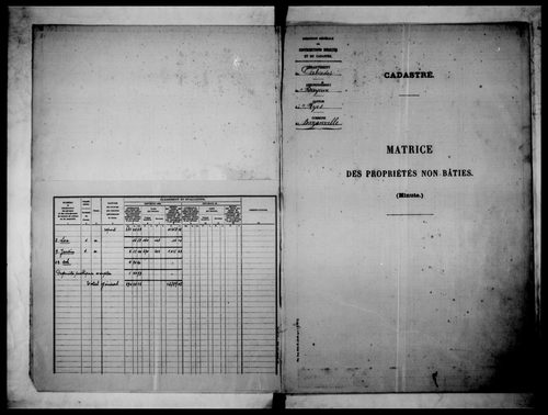 matrice cadastrale des propriétés non bâties