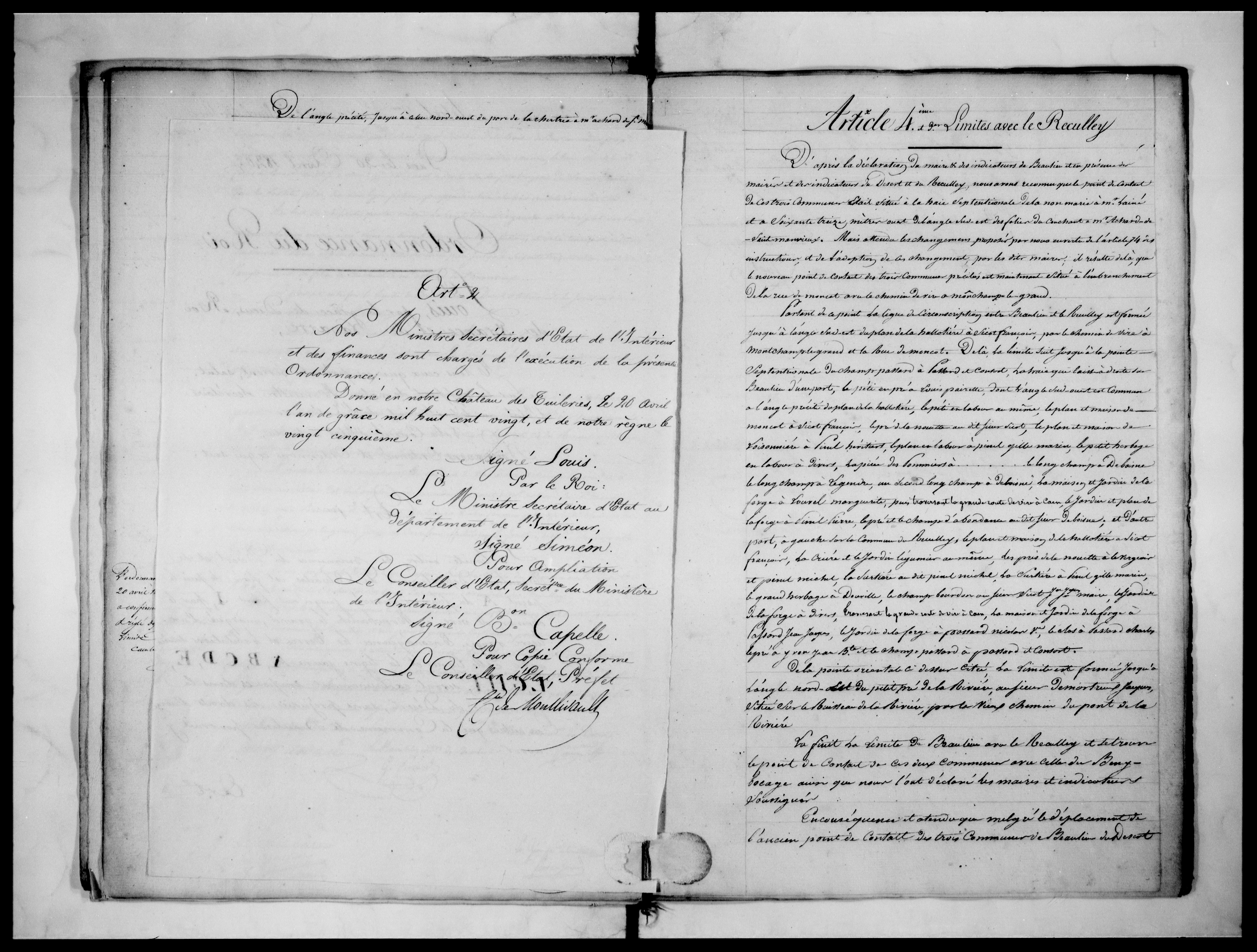 Procès-verbal de délimitation du territoire