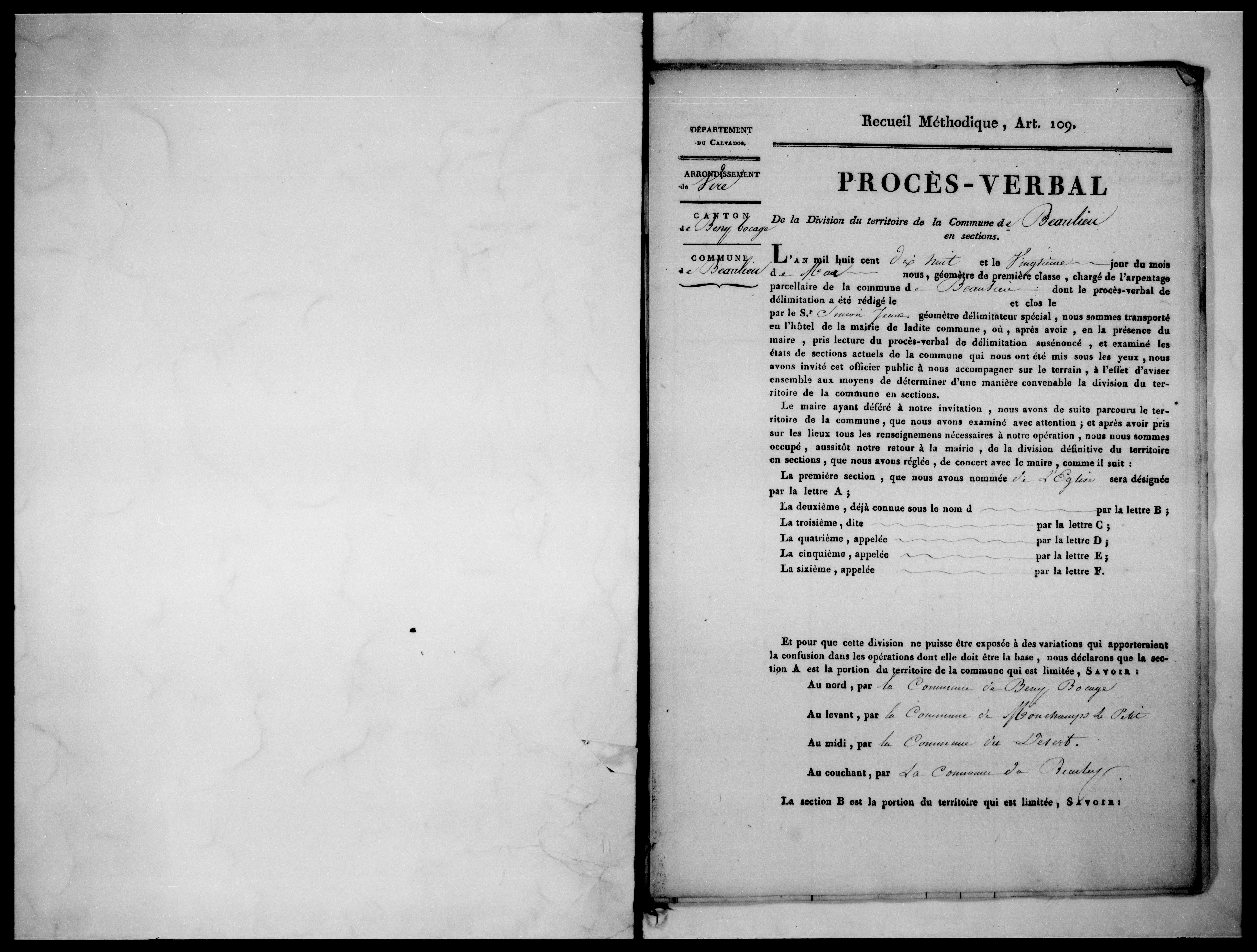 Procès-verbal de délimitation du territoire