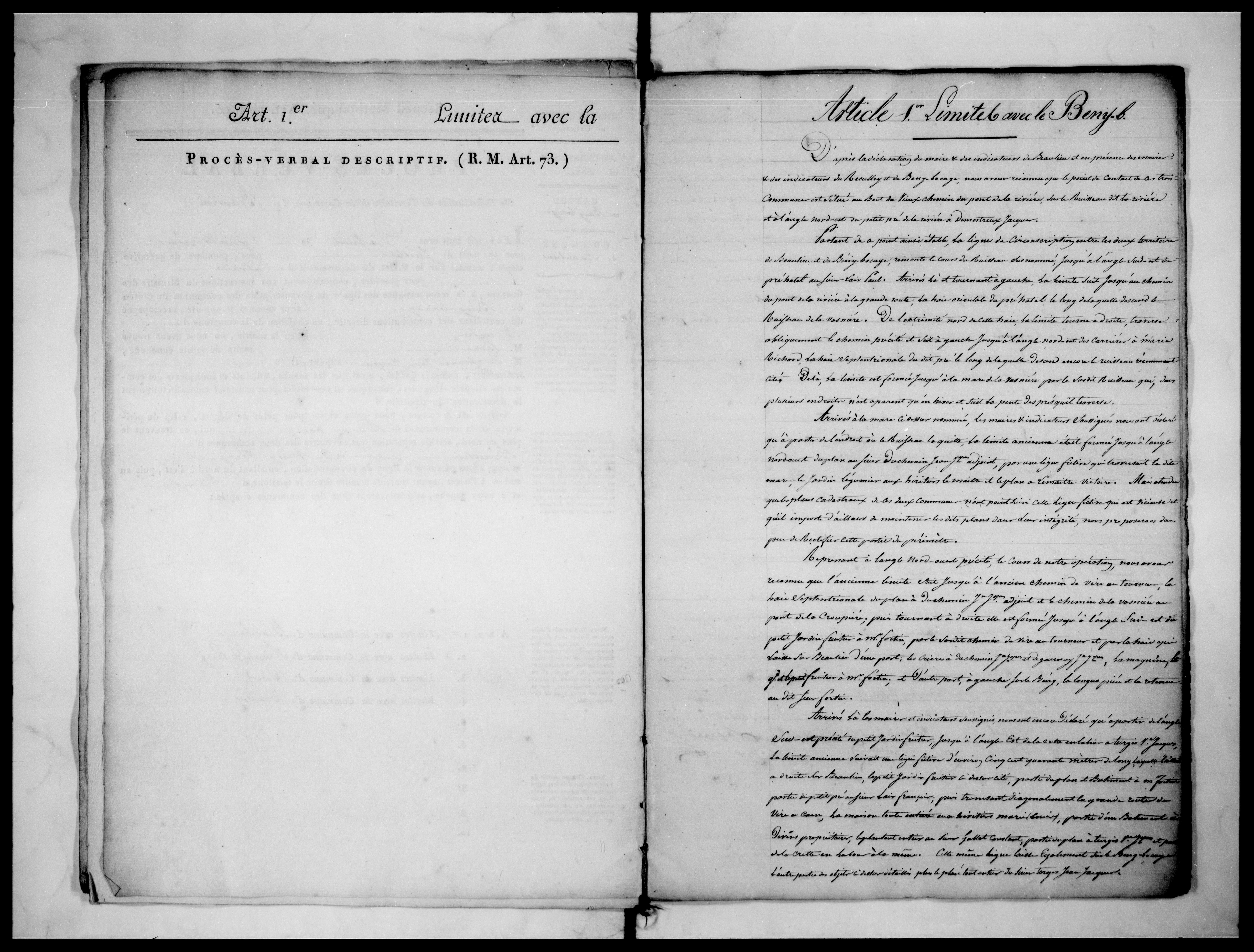 Procès-verbal de délimitation du territoire