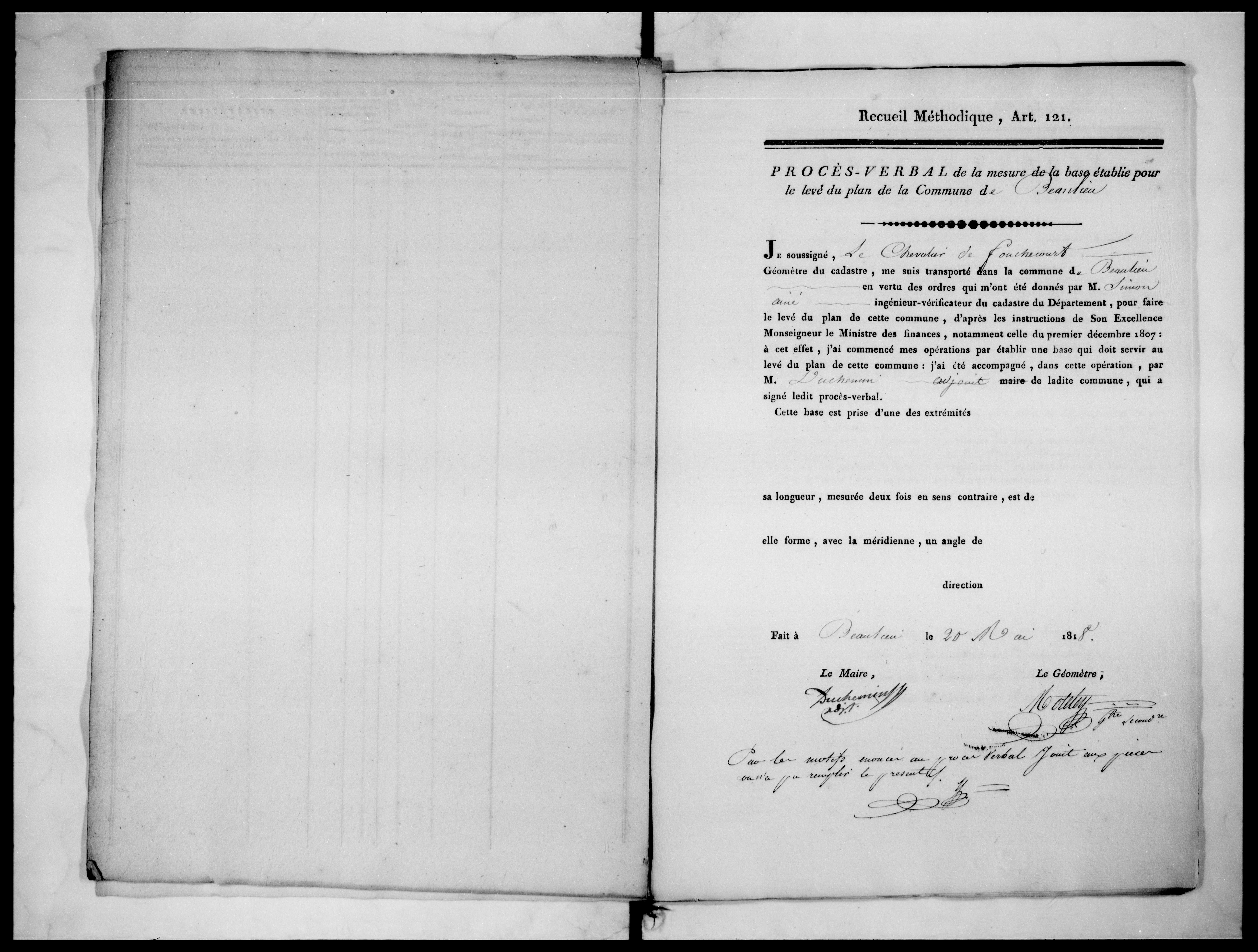 Procès-verbal de délimitation du territoire