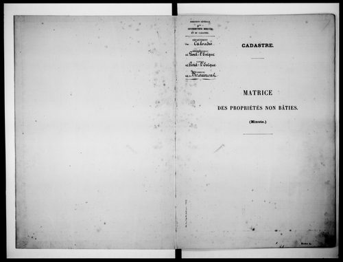 matrice cadastrale des propriétés non bâties