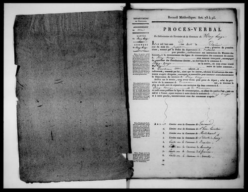 Procès-verbal de délimitation du territoire