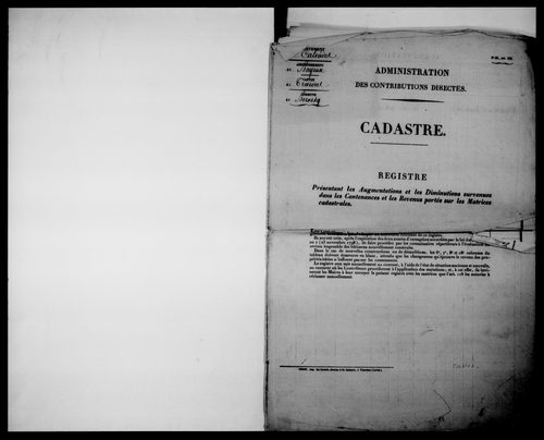 matrice cadastrale des propriétés foncières (bâties et non bâties)