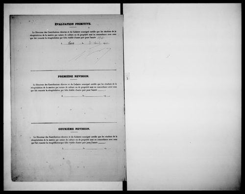matrice cadastrale des propriétés non bâties
