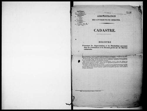 matrice cadastrale des propriétés foncières (bâties et non bâties)