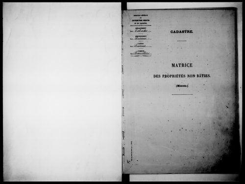 matrice cadastrale des propriétés non bâties